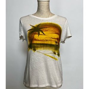 Madewell Tropical  Vacation Sunset Lightweight Graphic Tee Sz M